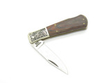 Vtg 1980s Tiger 10 Seki Japan 3.5" Wood Handle Lockback Folding Pocket Knife