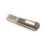 Vtg 1980s Tiger 10 Seki Japan 3.5" Wood Handle Lockback Folding Pocket Knife