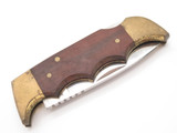 Vintage Kershaw 1040 Wood Kai Seki Japan Folding Field II Hunter Lockback Knife