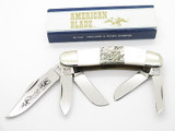 Vtg American Blade Parker Seki Japan Pearl Abalone Sowbelly Folding Knife