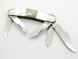 Vtg American Blade Parker Seki Japan Pearl Abalone Sowbelly Folding Knife
