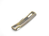 Vintage '80s Explorer Seki Japan Small 2.75" Brass Lockback Folding Pocket Knife
