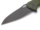 ZT Zero Tolerance 0770ODBLK S35VN Green Handle Assisted Folding Knife