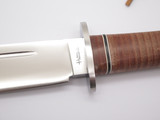 Hattori 160-2 Hunter I Leather Seki Japan AUS-8 Fixed Blade Bowie Hunting Knife