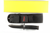 Vtg 1980s Explorer Black Prototype Mini Attack Fixed 4" Blade Survival Knife