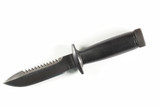 Vtg 1980s Explorer Black Prototype Mini Attack Fixed 4" Blade Survival Knife