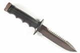 Vintage 1980s Prototype Explorer Black Wilderness Attack Fixed Survival Knife