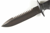 Vintage 1980s Prototype Explorer Black Wilderness Attack Fixed Survival Knife