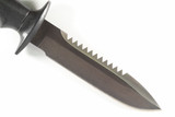 Vintage 1980s Prototype Explorer Black Wilderness Attack Fixed Survival Knife