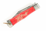 Vintage 1950s Yasuo Imai Seki Japan Red Matador 3.87" Swing Guard Folding Knife