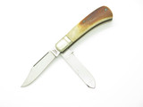 Vintage 1970s Seki Japan Small 3.12" Stag Handle Trapper Folding Pocket Knife