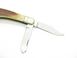 Vintage 1970s Seki Japan Small 3.12" Stag Handle Trapper Folding Pocket Knife
