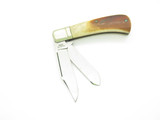 Vintage 1970s Seki Japan Small 3.12" Stag Handle Trapper Folding Pocket Knife