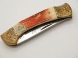 Vtg '80s Parker Moose Seki Japan Seizo Imai 4.75" Lockback Folding Hunter Knife