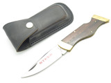 Vtg 1970s Explorer Steer Seki Japan 5.12" Wood Lockback Folding Hunter Knife