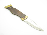 Vtg 1970s Explorer Steer Seki Japan 5.12" Wood Lockback Folding Hunter Knife