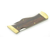 Vtg 1970s Explorer Steer Seki Japan 5.12" Wood Lockback Folding Hunter Knife