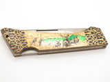 Vintage Explorer Edge Mark Seki Japan 5.5" Folding Hunter Lockback Knife Brass