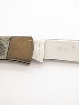 Vintage 1980s Seki Japan 4.25" Black Handle Folding Lockback Pocket Knife