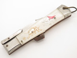 Vintage Yasuo Imai Seki Japan White Matador 4.25" Swing Guard Folding Knife