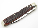 Vtg 1940-1964 Case XX 61011 1/2 Cheetah Folding Swing Guard Knife Red Bone
