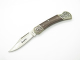 Vtg 1980s Prototype 4 Coupex Seki Japan 4.25" Wood Lockback Folding Pocket Knife