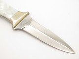 Vintage '80 Ka-bar 2751 White swirl Seki Japan Dagger Fixed Blade Knife & Sheath
