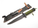 Vtg 1980s Tak Fukuta Seki Japan Fighter Survival Fixed Blade Knife Hollow Handle