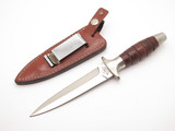 Vintage C I Compass Seki Japan Leather Handle Short Commando Fixed Dagger Knife