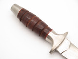 Vintage C I Compass Seki Japan Leather Handle Short Commando Fixed Dagger Knife