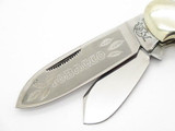 Vtg 1986 Bulldog Brand Tobacco Canoe Folding Pocket Knife Gold Dust
