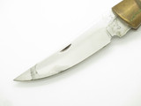 Vintage 1980s Browning USA Large 5" Wood Handle Lockback Folding Pocket Knife