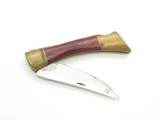 Vintage 1980s Browning USA Large 5" Wood Handle Lockback Folding Pocket Knife
