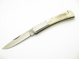 Vintage 1980s S M Seki Japan Small 4" Jigged Bone Handle Folding Pocket Knife