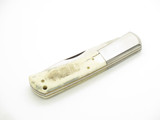 Vintage 1980s S M Seki Japan Small 4" Jigged Bone Handle Folding Pocket Knife