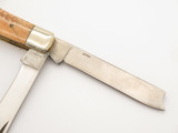 Vtg '80s Frost Seizo Imai Seki Japan Folding 3.5" Bone One Arm Trapper II Knife