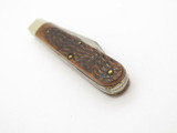 Vtg 1940-1964 Case XX 6202 1/2 Folding Pocket Knife Green Bone Cleaned