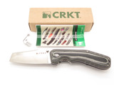 CRKT Folding Razel 4030 Black Gray Micarta 4.75" Linerlock Pocket Knife
