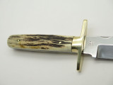 Vtg A. Wright & Son Sheffield England Stag Fixed Blade Bowie Hunting Knife