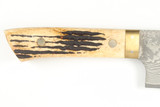 Takeshi Saji Japan Stag Bone Santoku 180 Japanese Damascus Kitchen Cutlery Knife