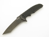 '07 Kershaw RJ Martin 1730TBLK Black Tanto Groove Linerlock Folding Pocket Knife