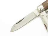 Vintage Prototype Klein Seki Japan Wood Handle Electrician Folding Pocket Knife