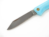 Vintage 1970s Explorer Seki Japan 4" Blue Handle Folding Pocket Knife