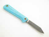 Vintage 1970s Explorer Seki Japan 4" Blue Handle Folding Pocket Knife