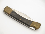 Vintage 1980s (Klein) Seki Japan 4.87" Brass/Wood Lockback Folding Hunter Knife