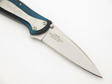 2004 Kershaw 1660BB Leek Smoke Blue Handle Assisted Folding Pocket Knife