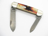 1998 Case XX 52121 Damascus Red Stag Canoe Folding Pocket Knife