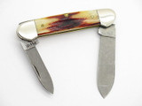 1998 Case XX 52121 Damascus Red Stag Canoe Folding Pocket Knife