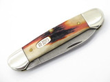 1998 Case XX 52121 Damascus Red Stag Canoe Folding Pocket Knife