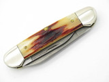 1998 Case XX 52121 Damascus Red Stag Canoe Folding Pocket Knife